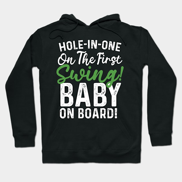 pregnancy reveal announcement golf saying Hoodie by Pharmacy Tech Gifts